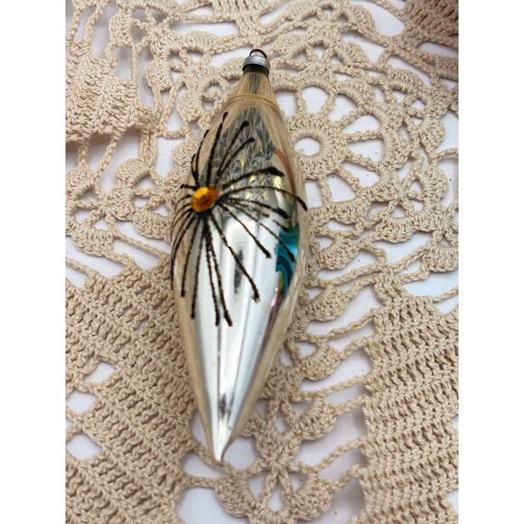 Lot 5 VTG Glass Ornaments Germany Austria Glitter Mica - Picture 10 of 11